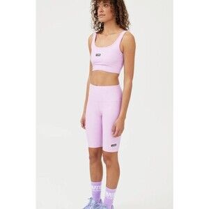 PE Nation Grand Stand Purple Long Biker Shorts Revolve Designer NWT $65 Small
